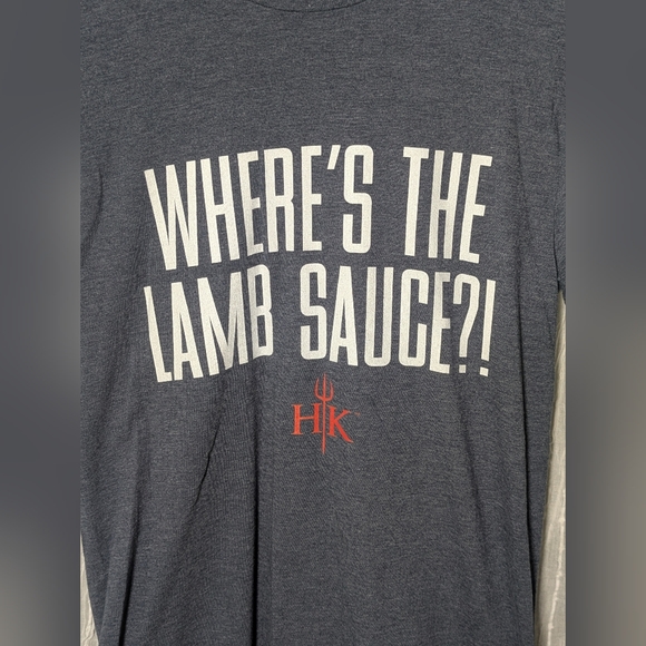🔥Hell's Kitchen🔥 'Where's the Lamb Sauce?!' T-Shirt, Heather Blue - Picture 3 of 5